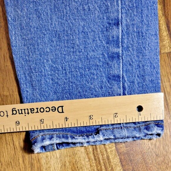 Levi's Womens Jeans Size 25 Wedgie Straight Blue High Rise Button Fly Denim Crop - Picture 6 of 15